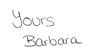 Yours Barbara