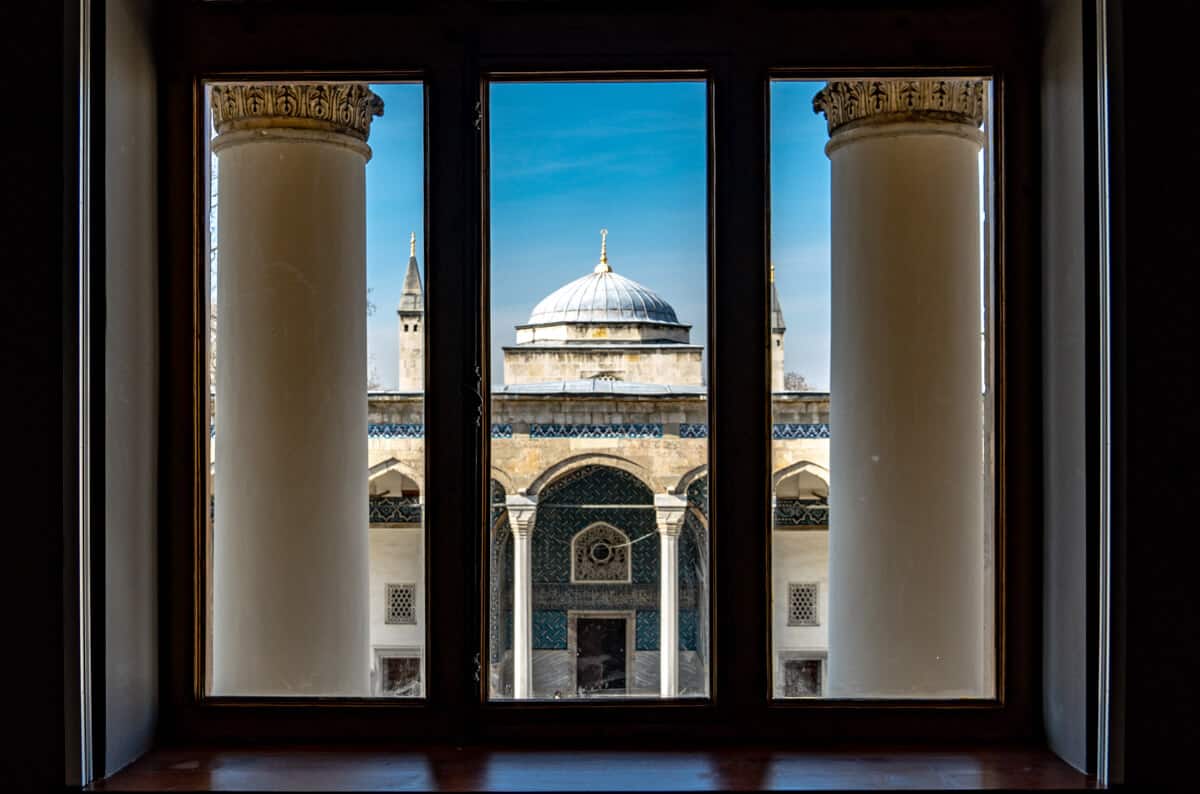 Blick aus dem archäologischen Museum