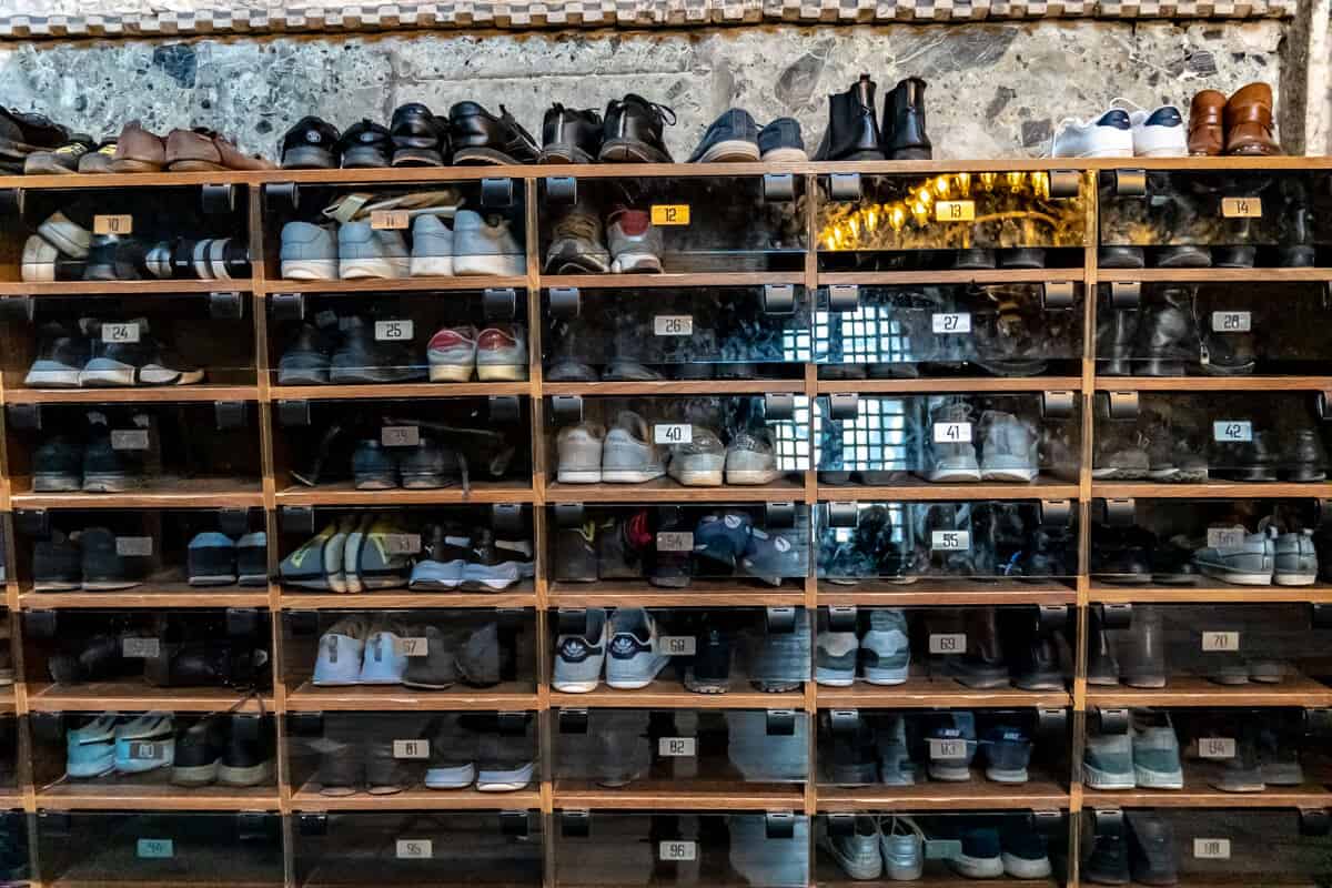 Schuhe in der Hagia Sofia