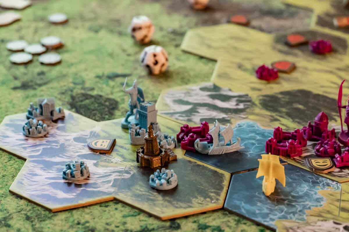 Clash of Cultures blauer Spieler mit Weltwunder