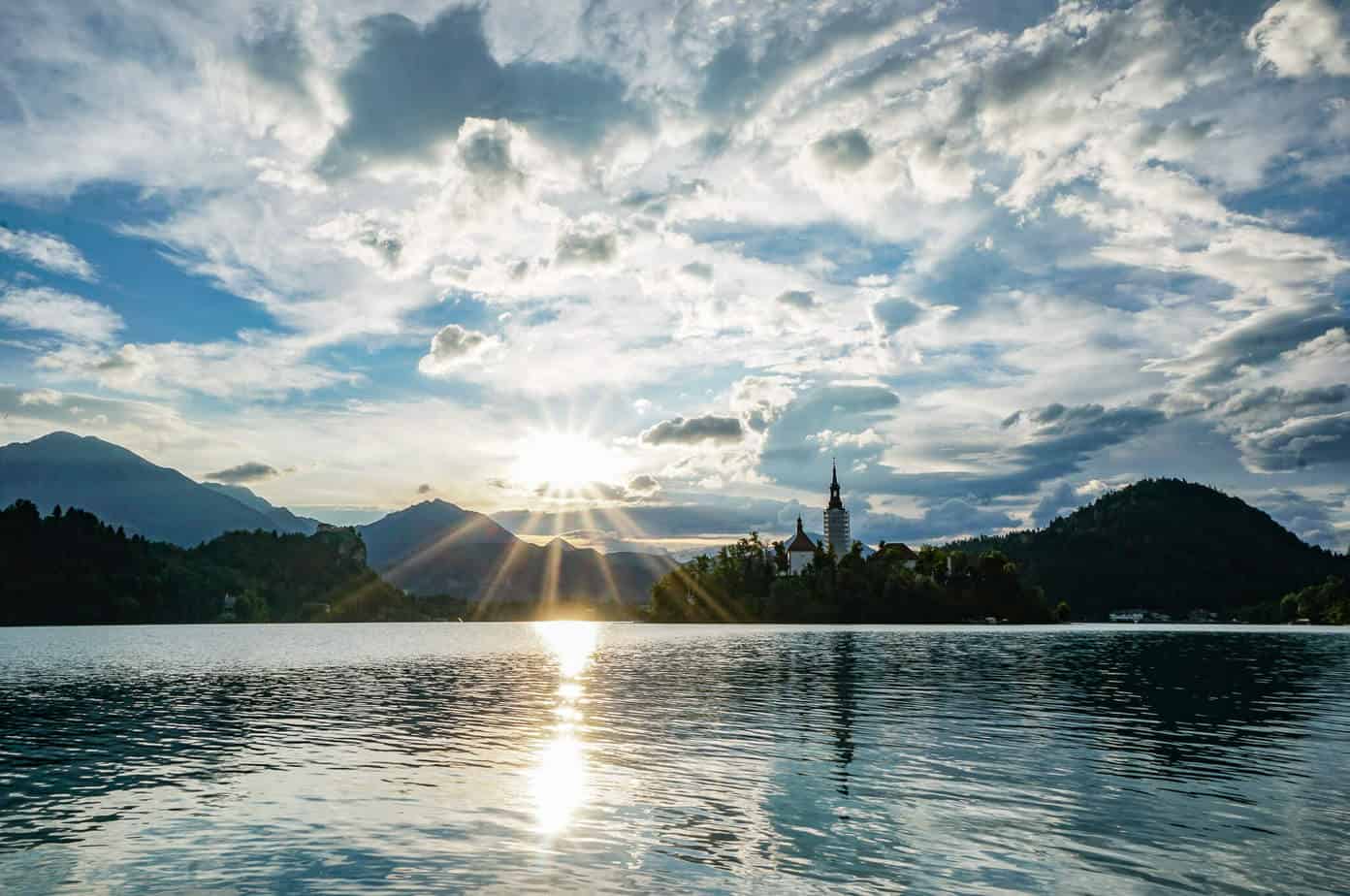 Blick über den Bled See