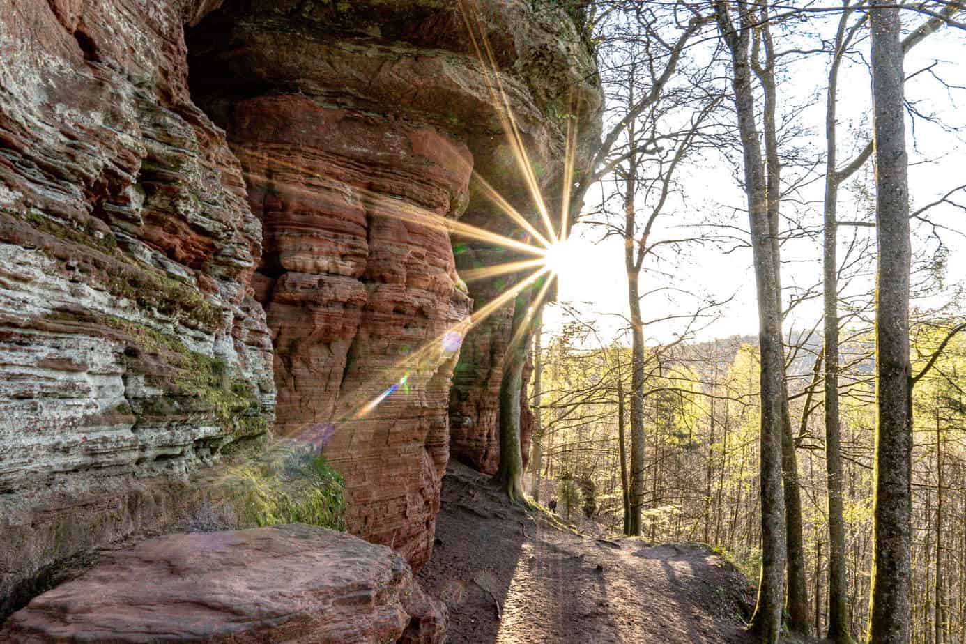 Sonnenuntergang an den Altschlossfelsen