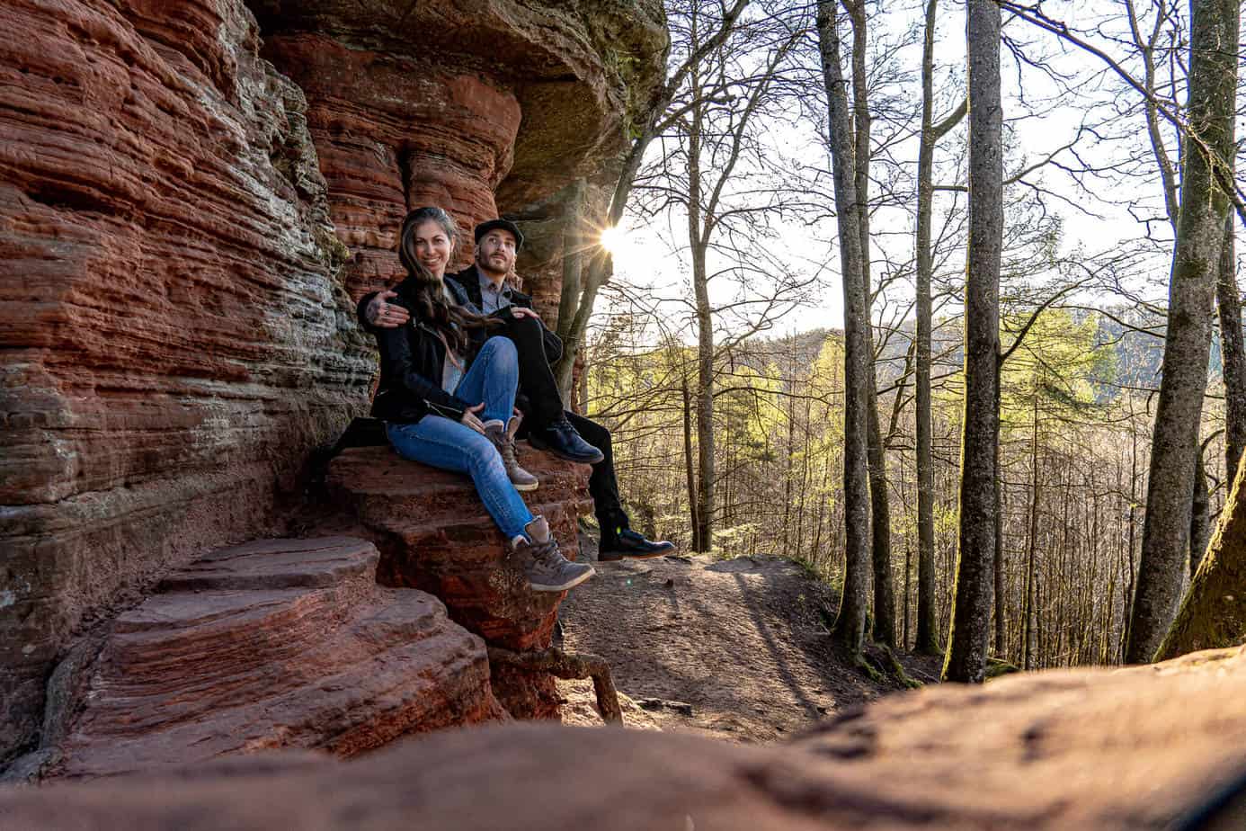 Toby & Barbara an den Altschlossfelsen