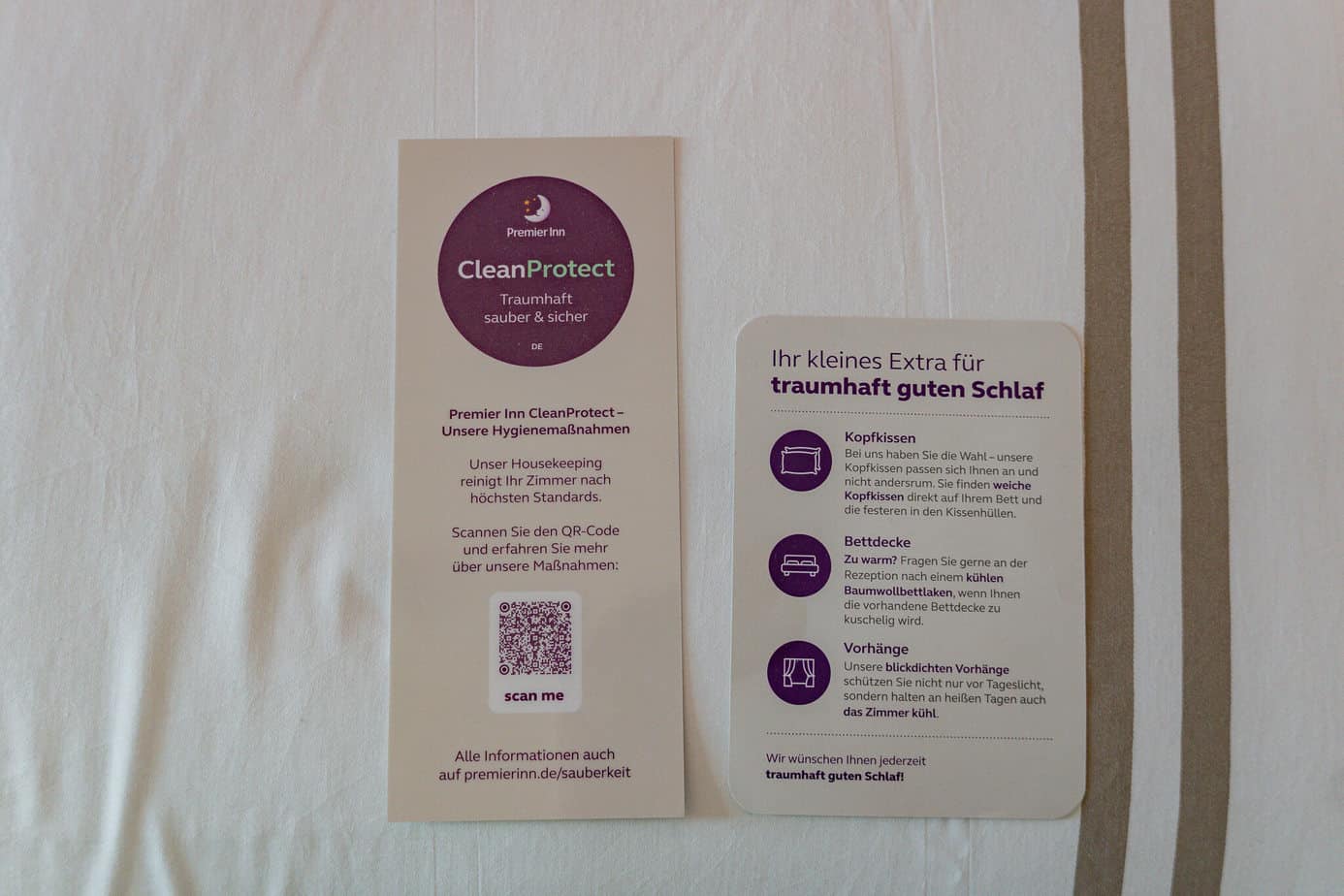 Hygienegarantie im Premier Inn