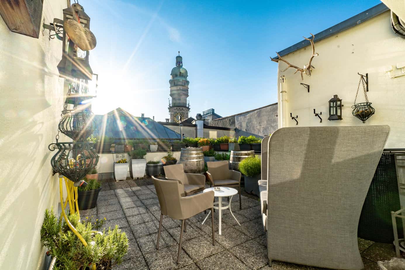 Dachterrasse im Goldenen Adler