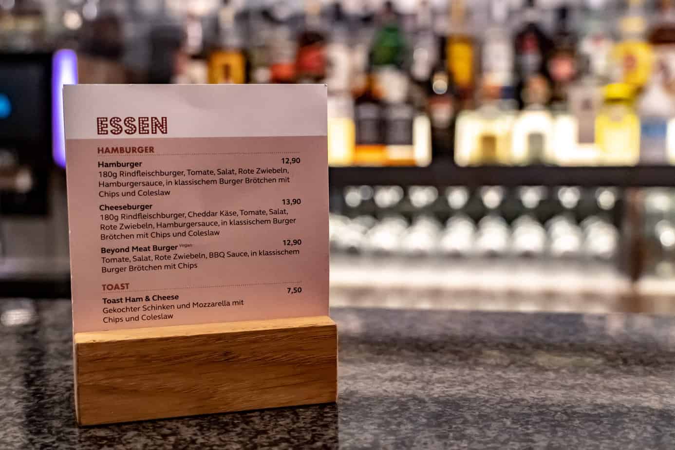 Das Essensmenü