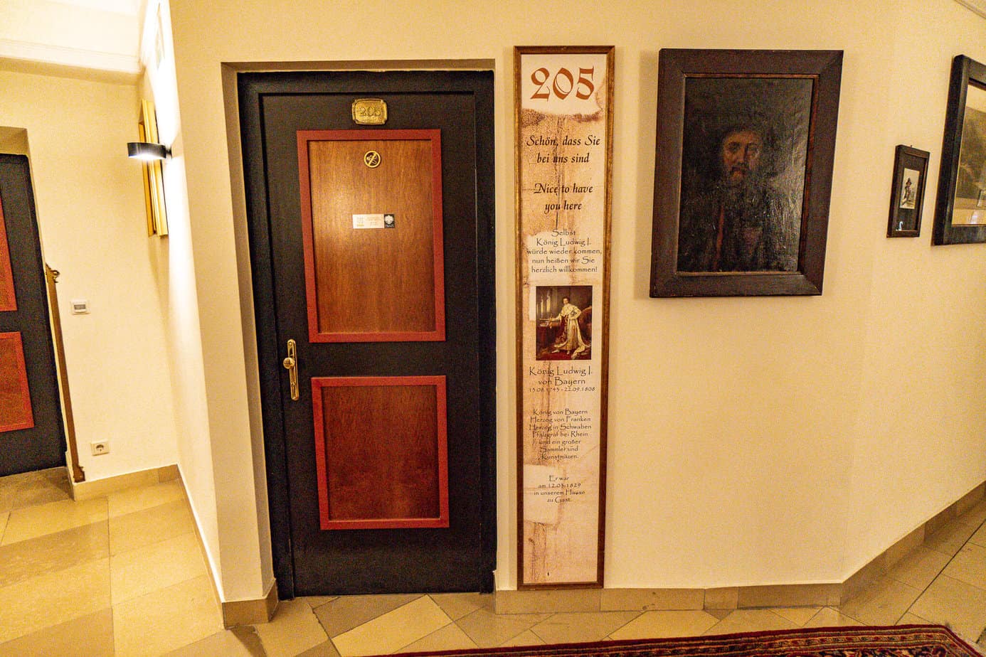 Zimmertür im Goldenen Adler