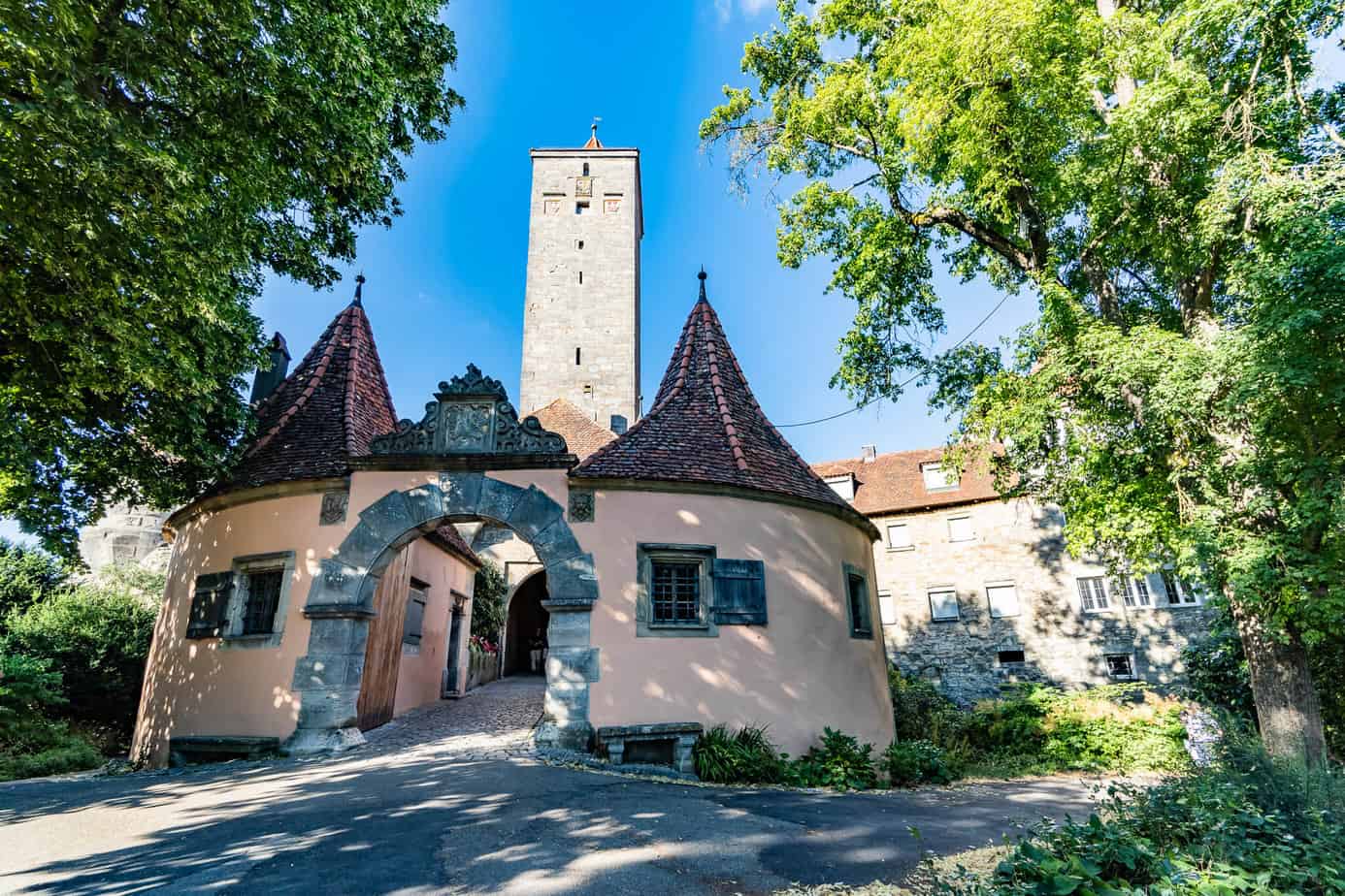 Eingang im Burggarten Rothenburg ob der Tauber