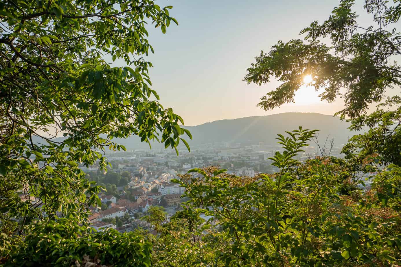 Sonnenuntergang vom Schlossberg