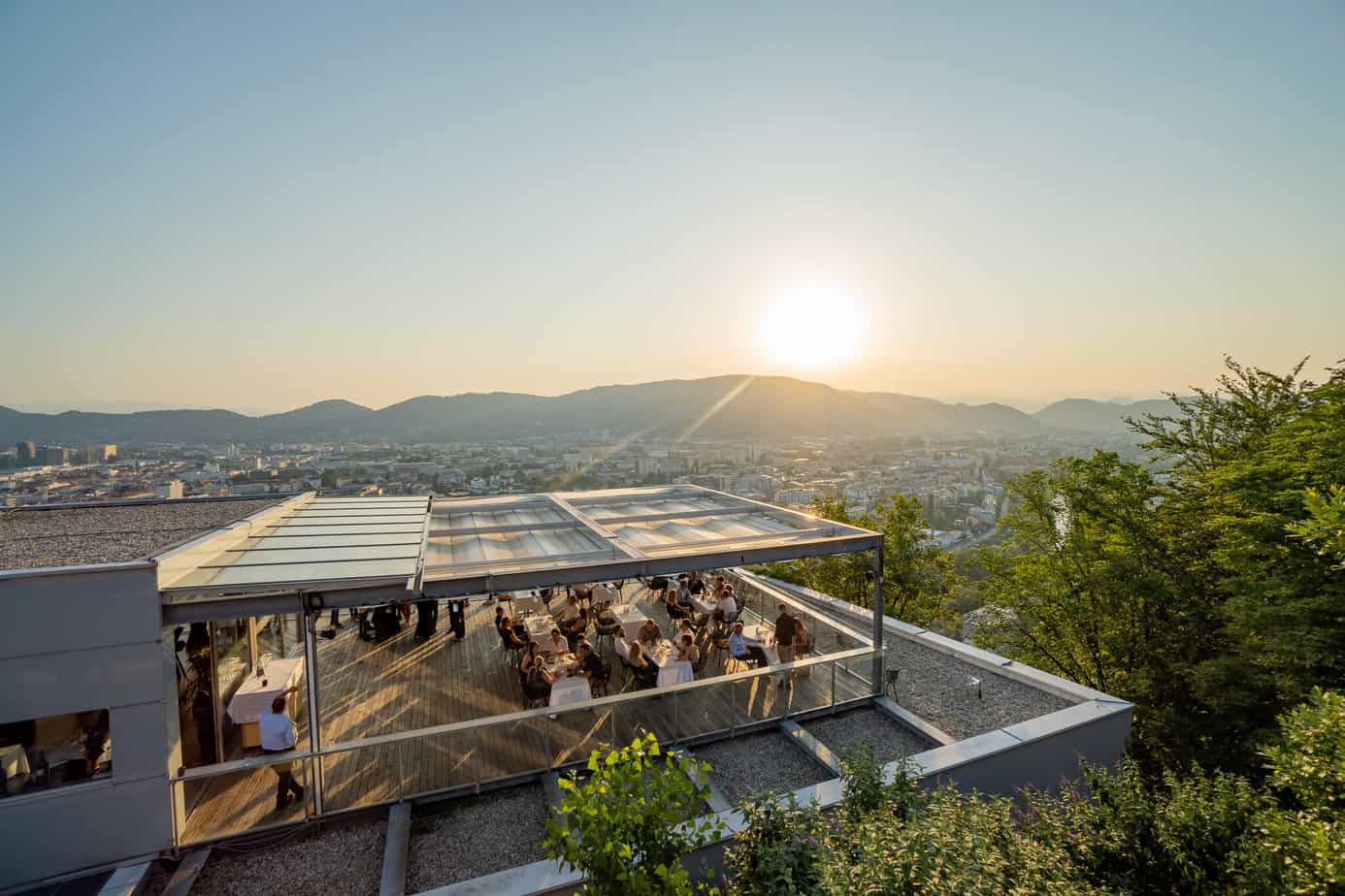 Sunset Vibes auf dem Schlossberg in Graz