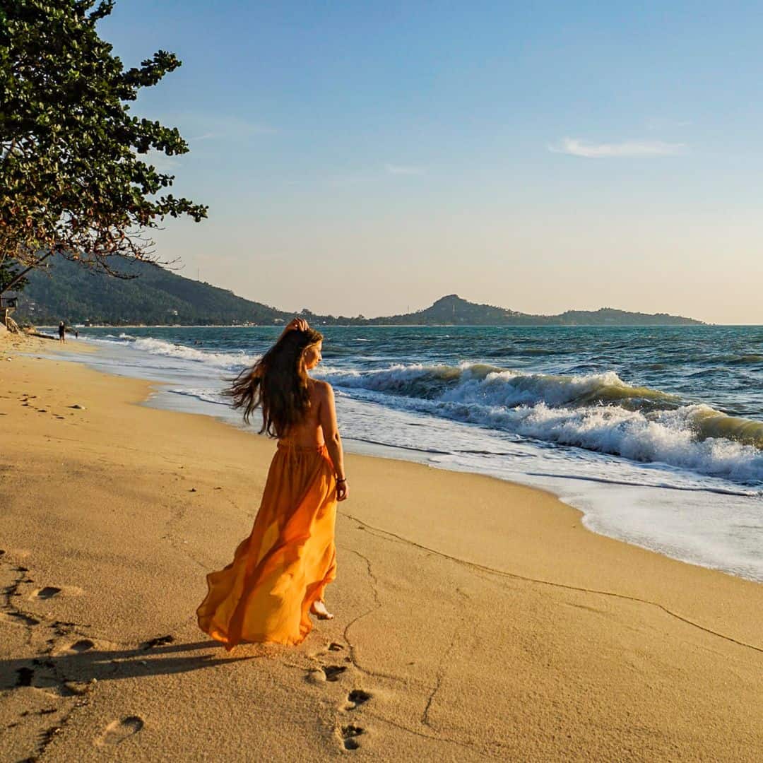 Barbara in Koh Samui zum Sonnenaufgang