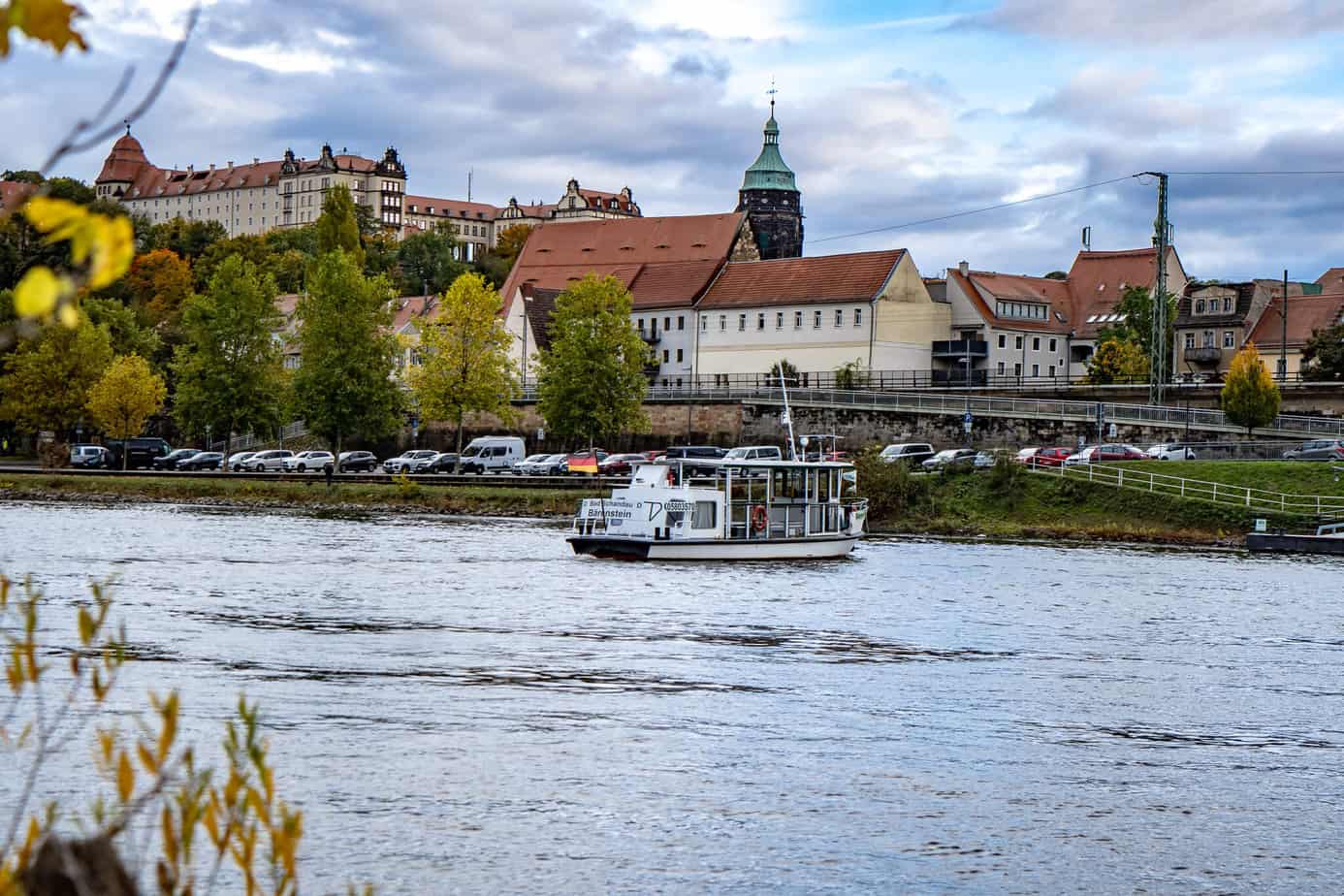 Blick über die Elbe und auf Pirna