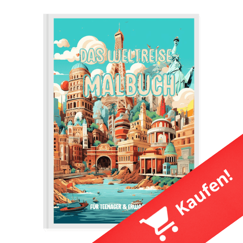 Weltreise Malbuch für Erwachsene