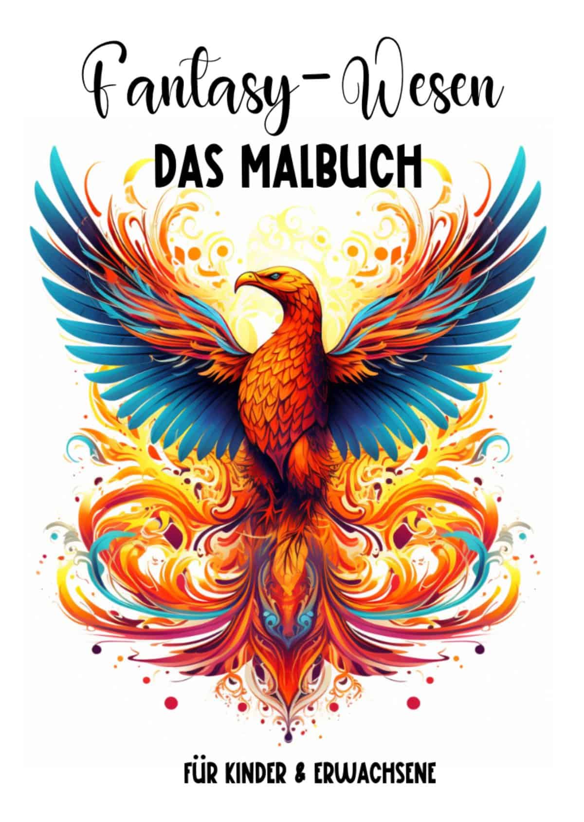 Fantasy-Wesen-Malbuch Cover