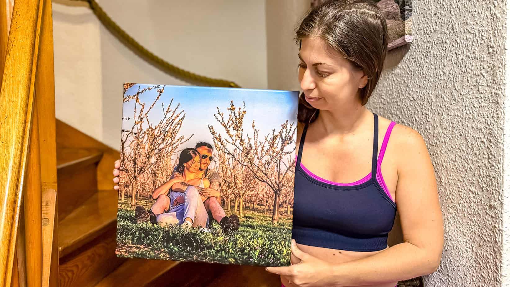 Toby und ich auf einem Foto auf Leinwand von MEINFOTO
