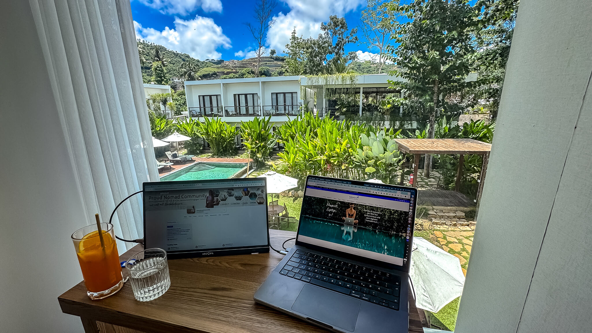 Blick aus dem Karia Coworking Kuta Lombok Blick aus dem Karia Coworking Kuta Lombok