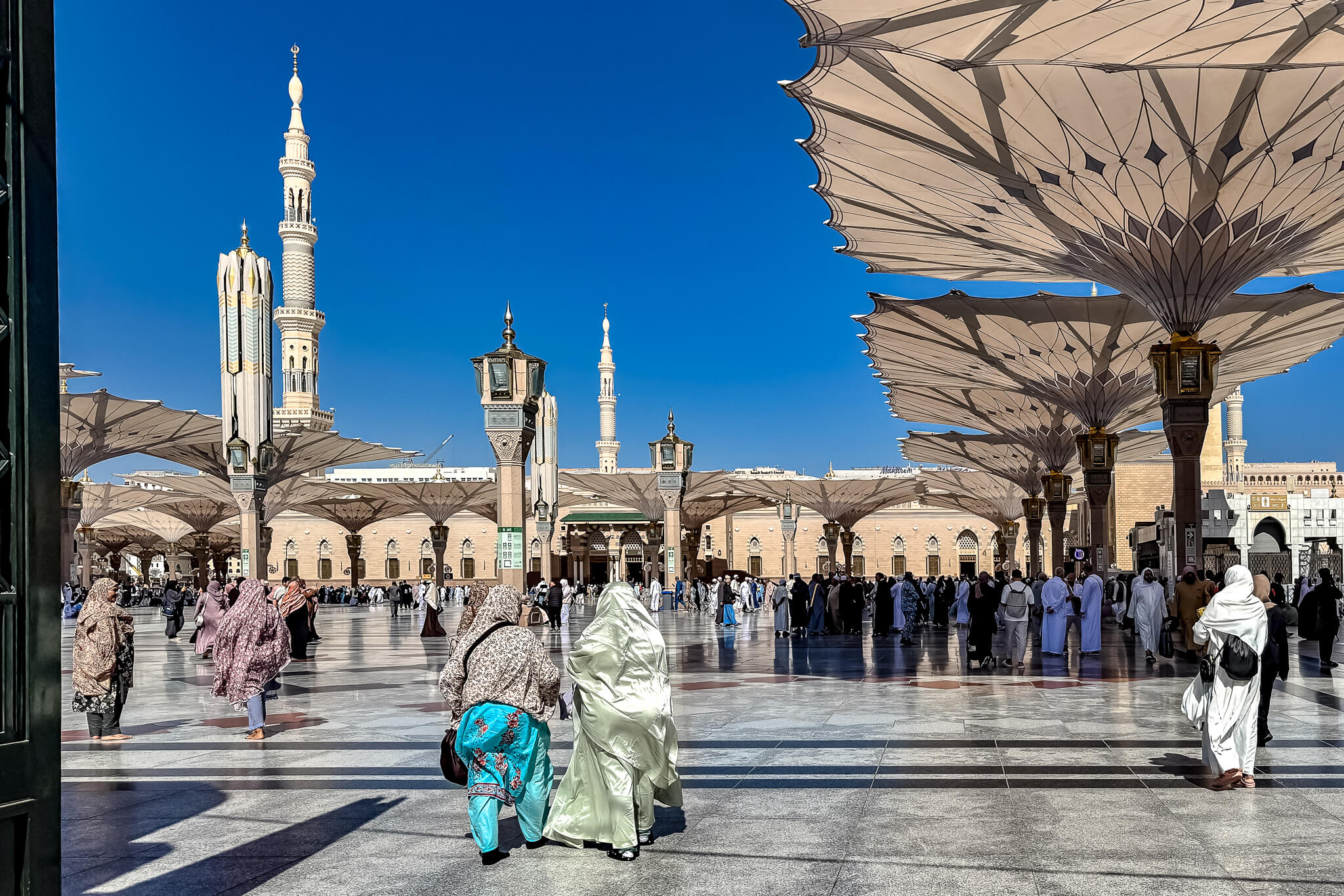 An der Prophetenmoschee in Medinah