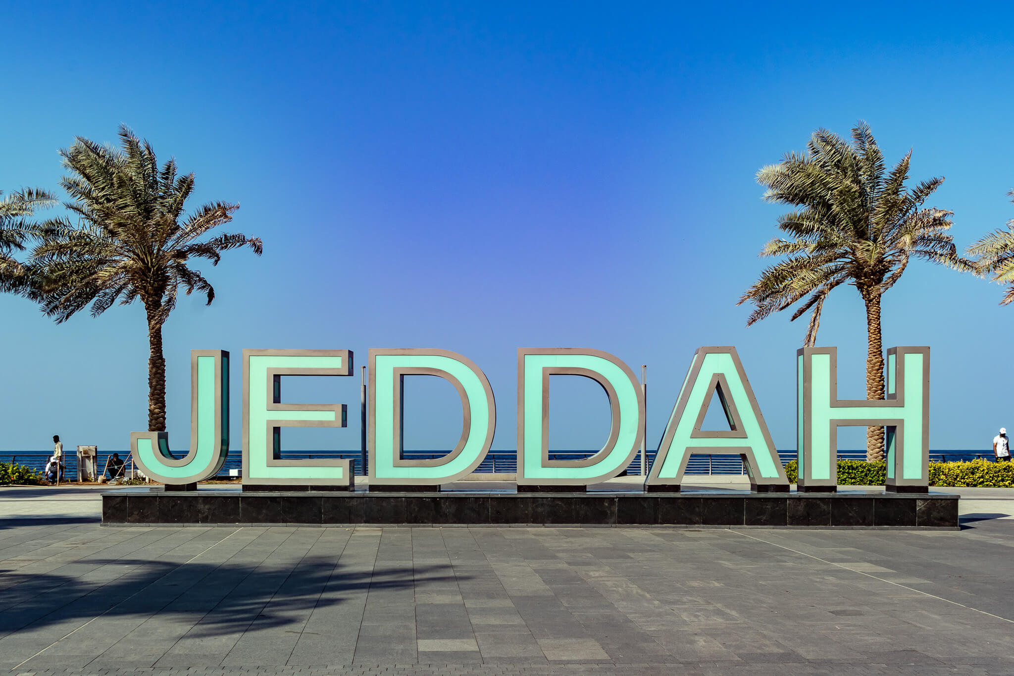 Jeddah-Zeichen an der Corniche