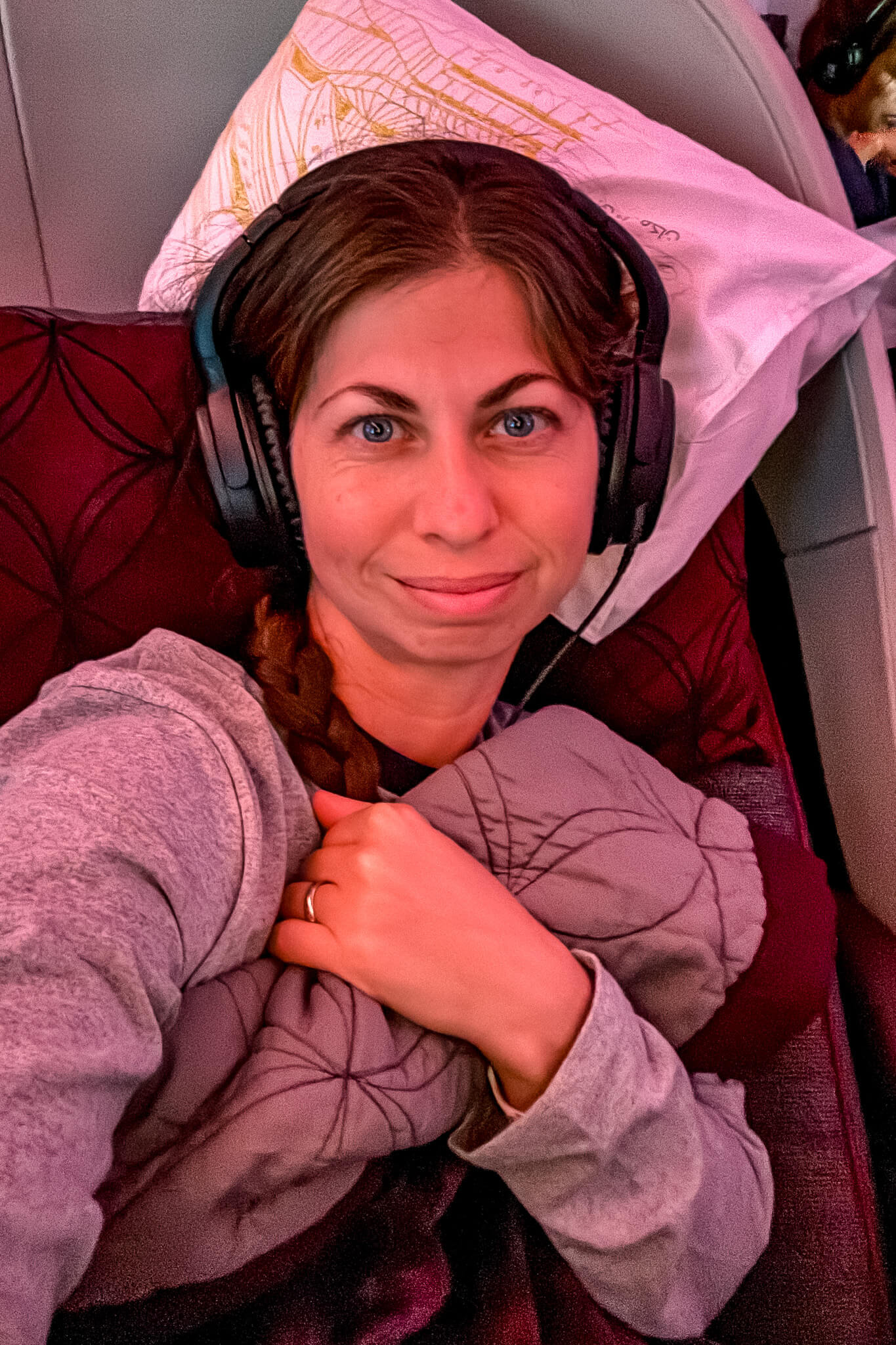 Schlafen in der Qatar Business Class