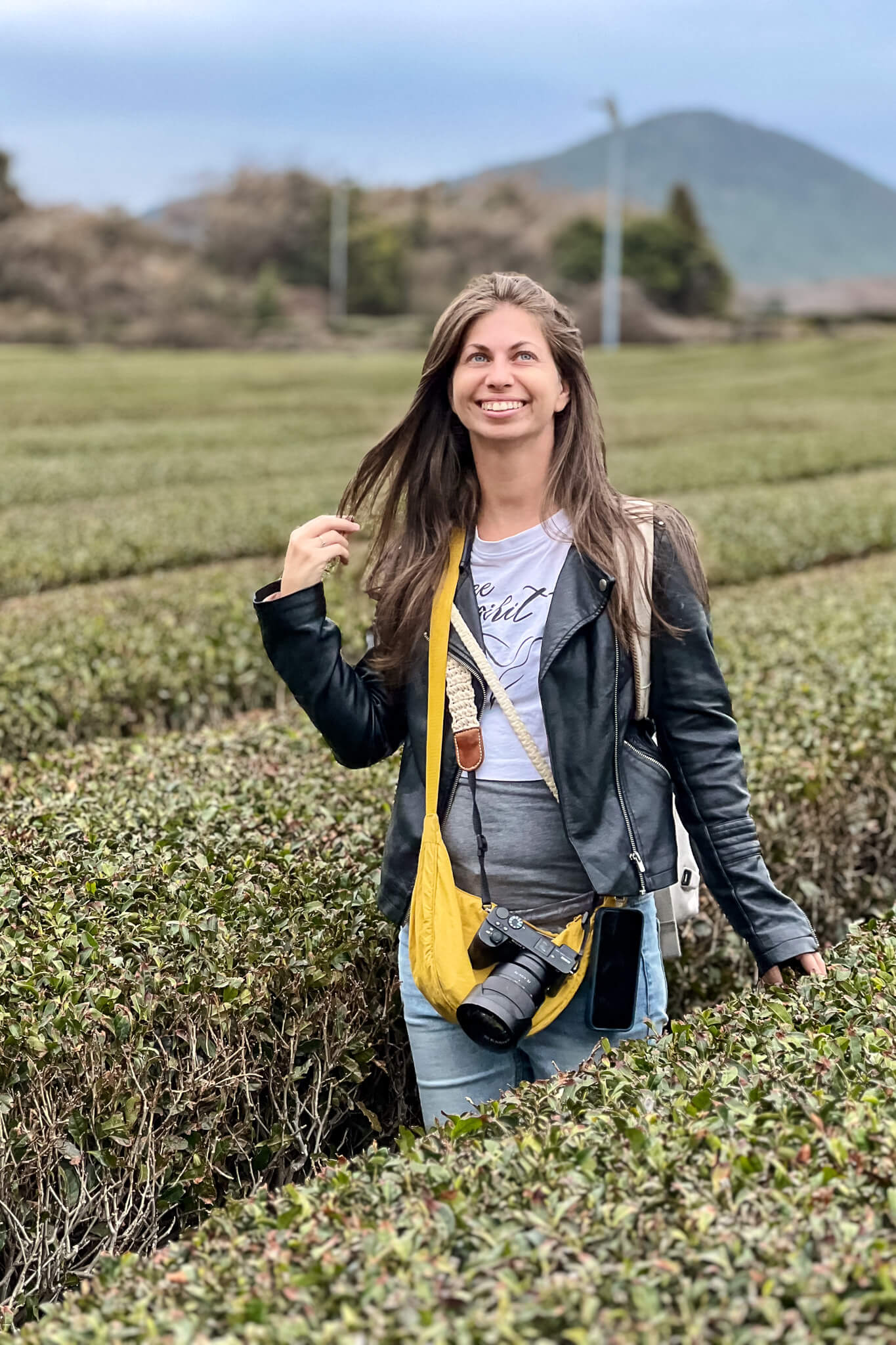 Barbara vorm Teefeld in Jeju Barbara vorm Teefeld in Jeju