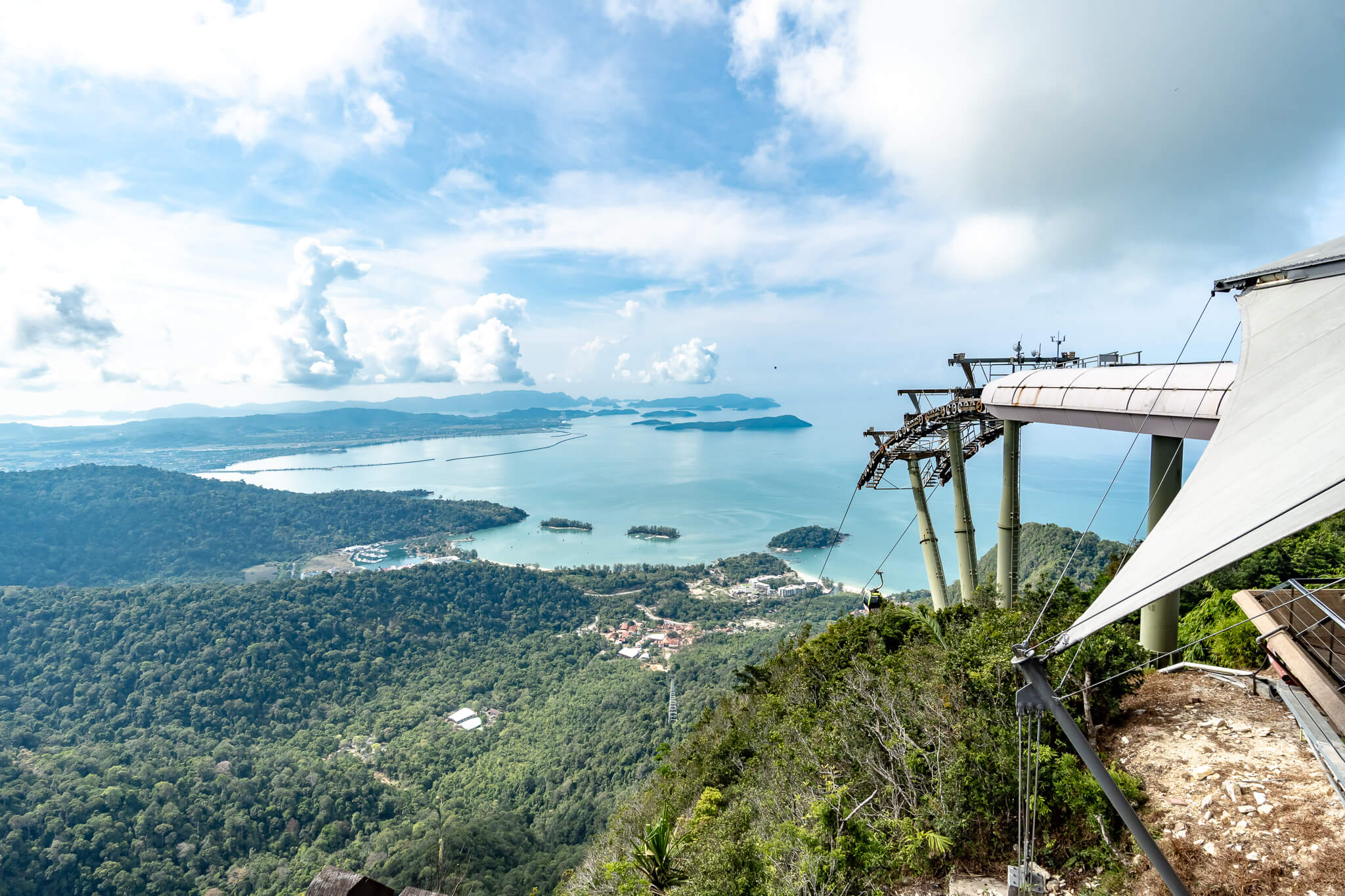 Blick von der Mittelstation zum Meer