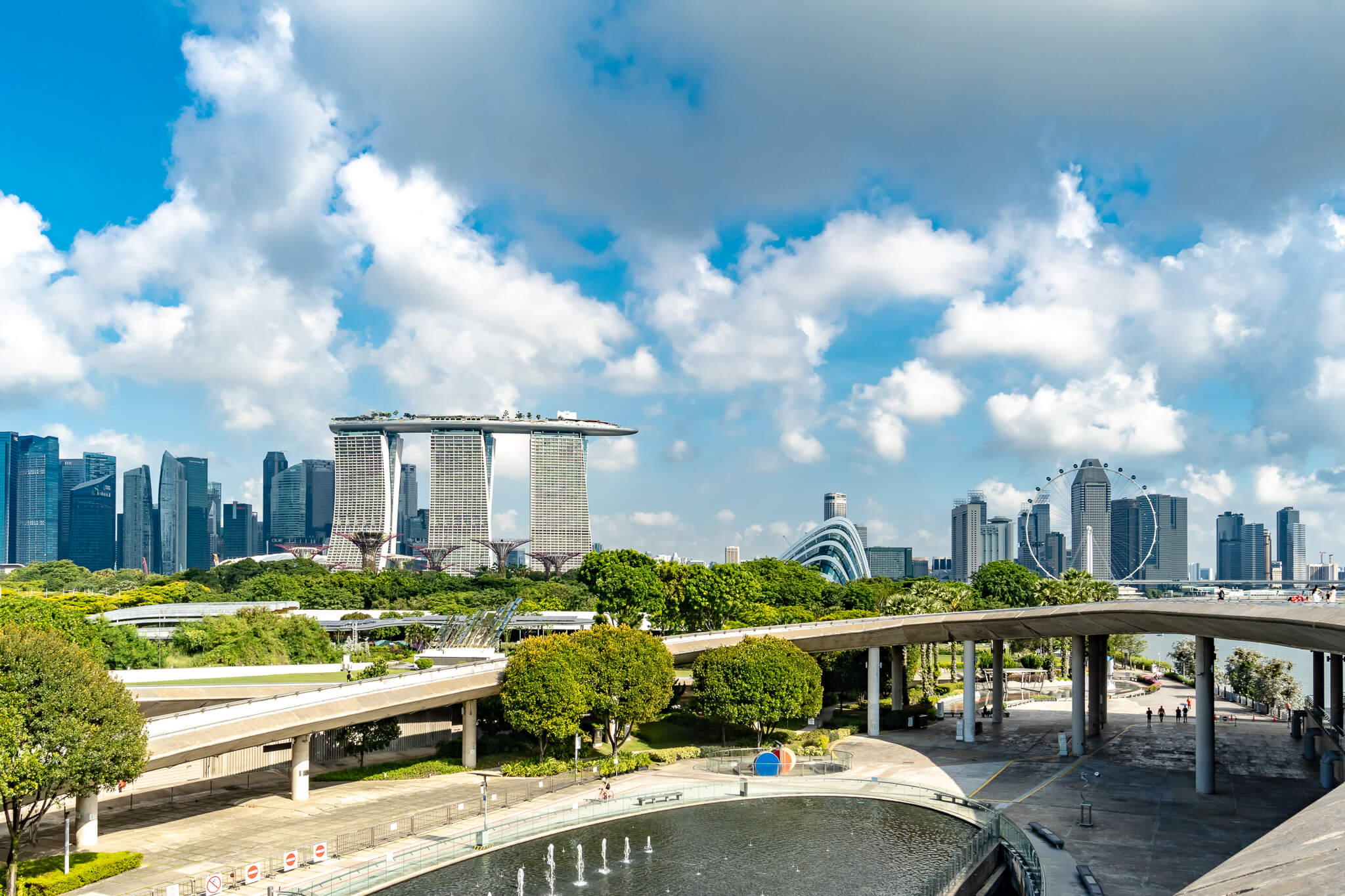 Marina Barrage am Rande von Gardens by the Bay